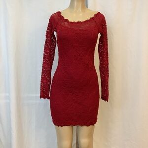 Small, Sexy, Burgundy,Laced Mini Dress. #JumpApparel